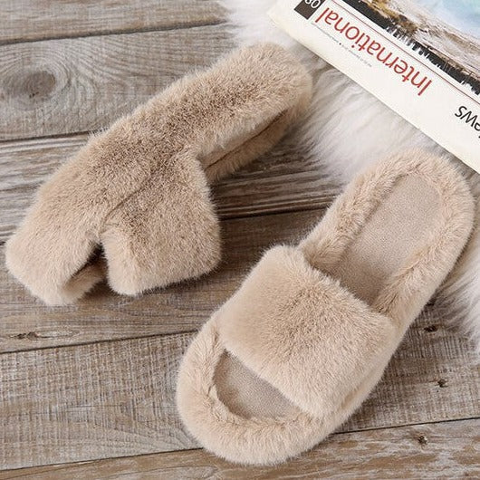 Alicia Luxe Faux Fur Slippers - Comfortabele en Stijlvolle Pantoffels voor Elke Dag