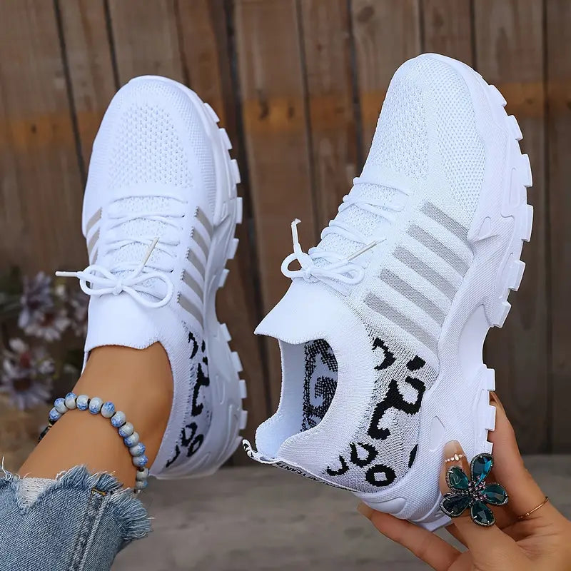 Aubrey Luxe Ademende Sneakers - Zachte Gebreide Bovenkant met Chunky Zool voor Ultimate Comfort