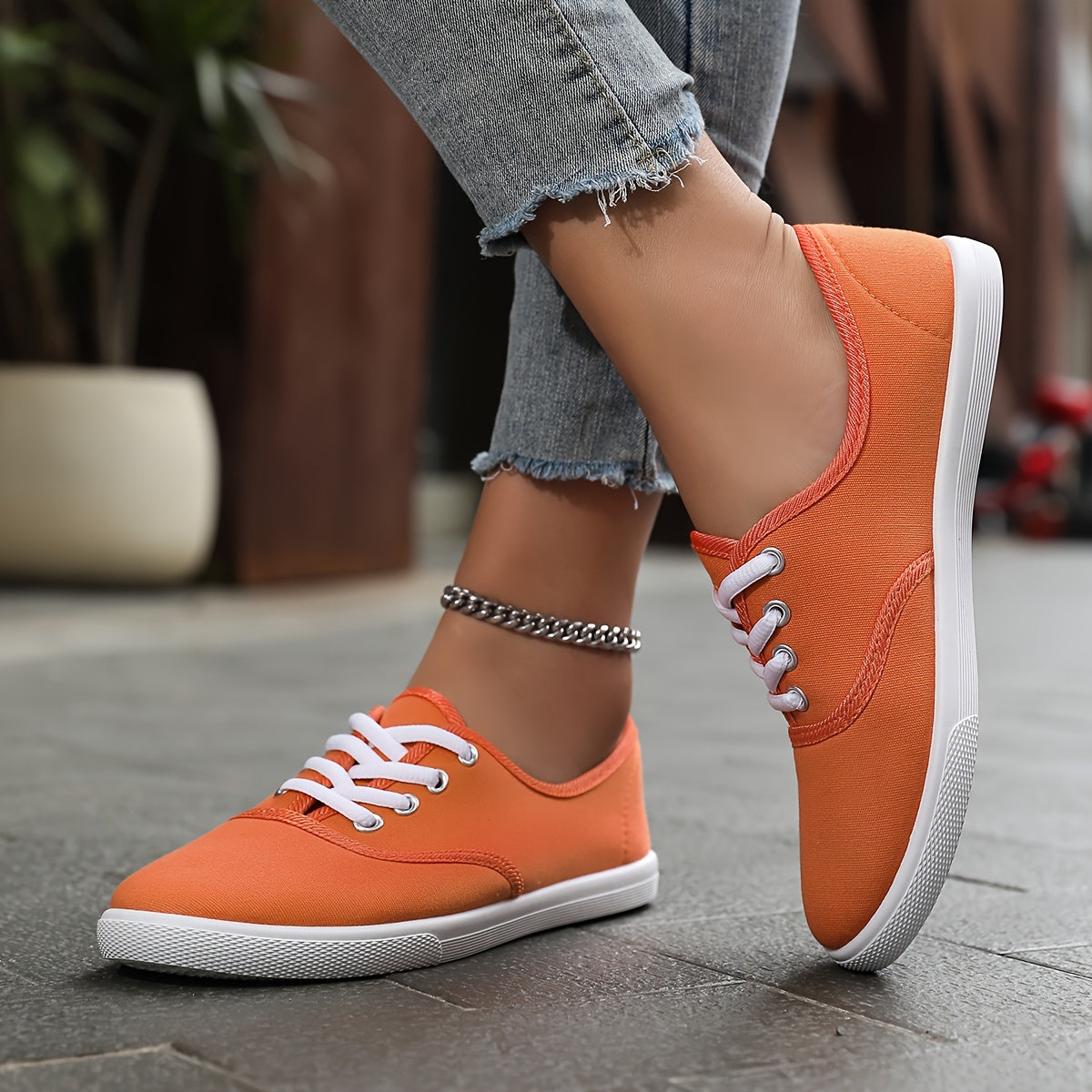 Ella Comfortabel Lichtgewicht Canvas Sneakers Dames