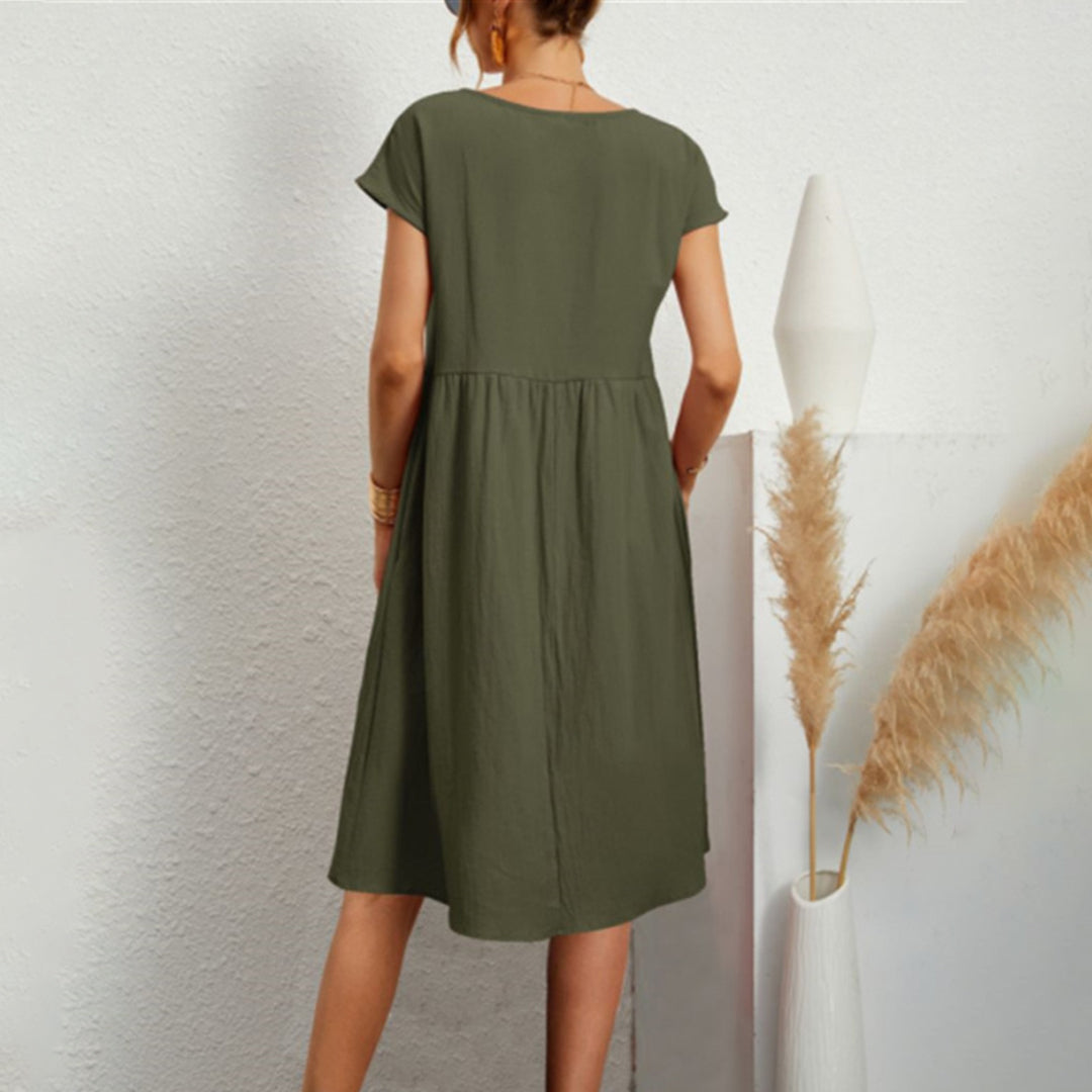 Lily Comfortabele Zomerse Katoenen Jurk met Losse Pasvorm