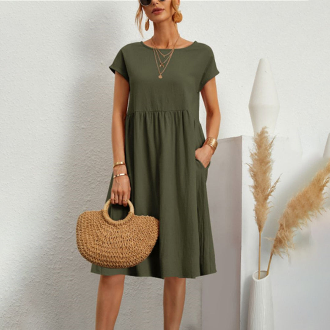 Lily Comfortabele Zomerse Katoenen Jurk met Losse Pasvorm