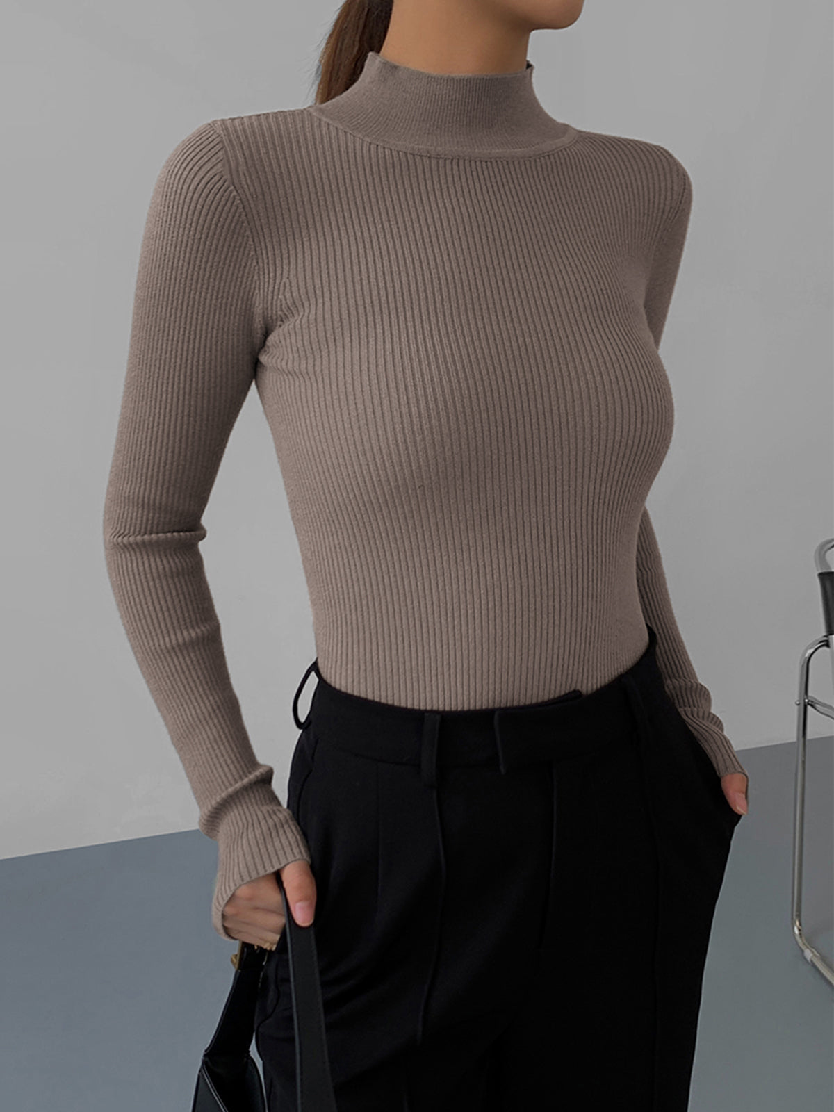 Charlotte Luxe Ribbed Knit Sweater
