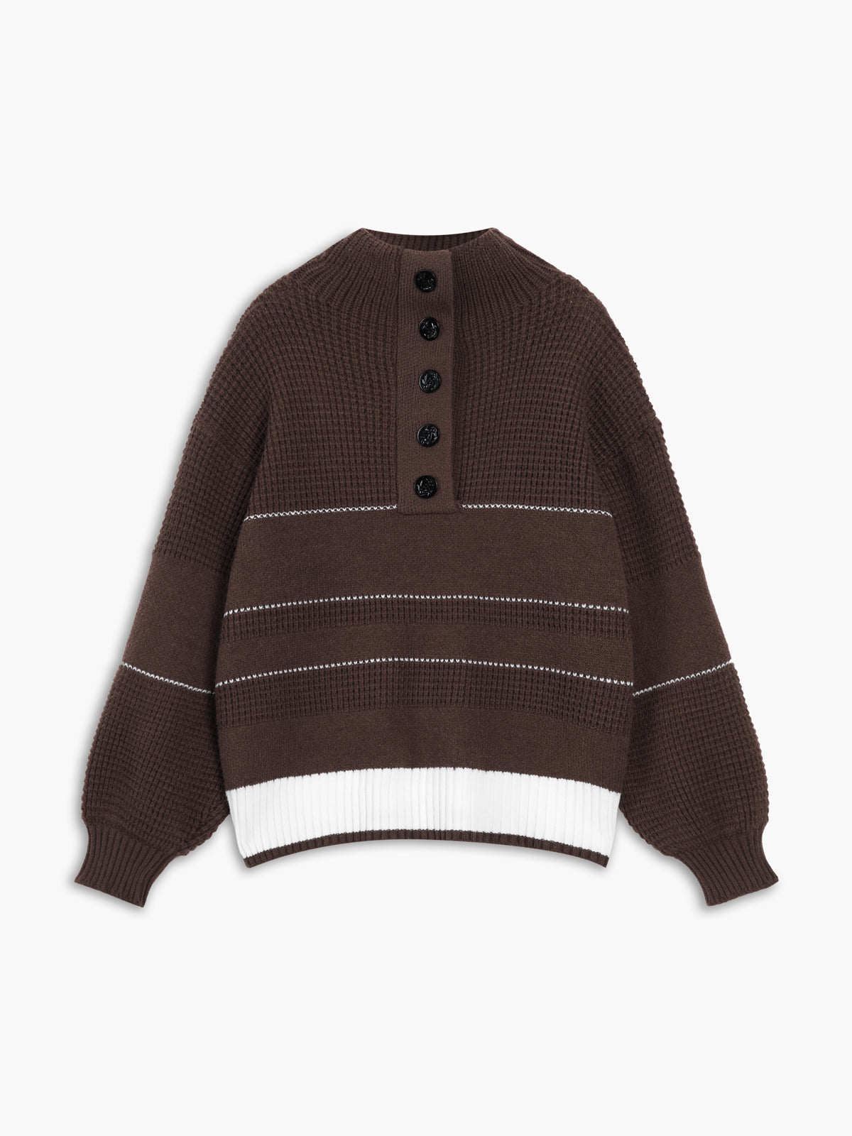Mila Gebreide Sweater met Open Kraag