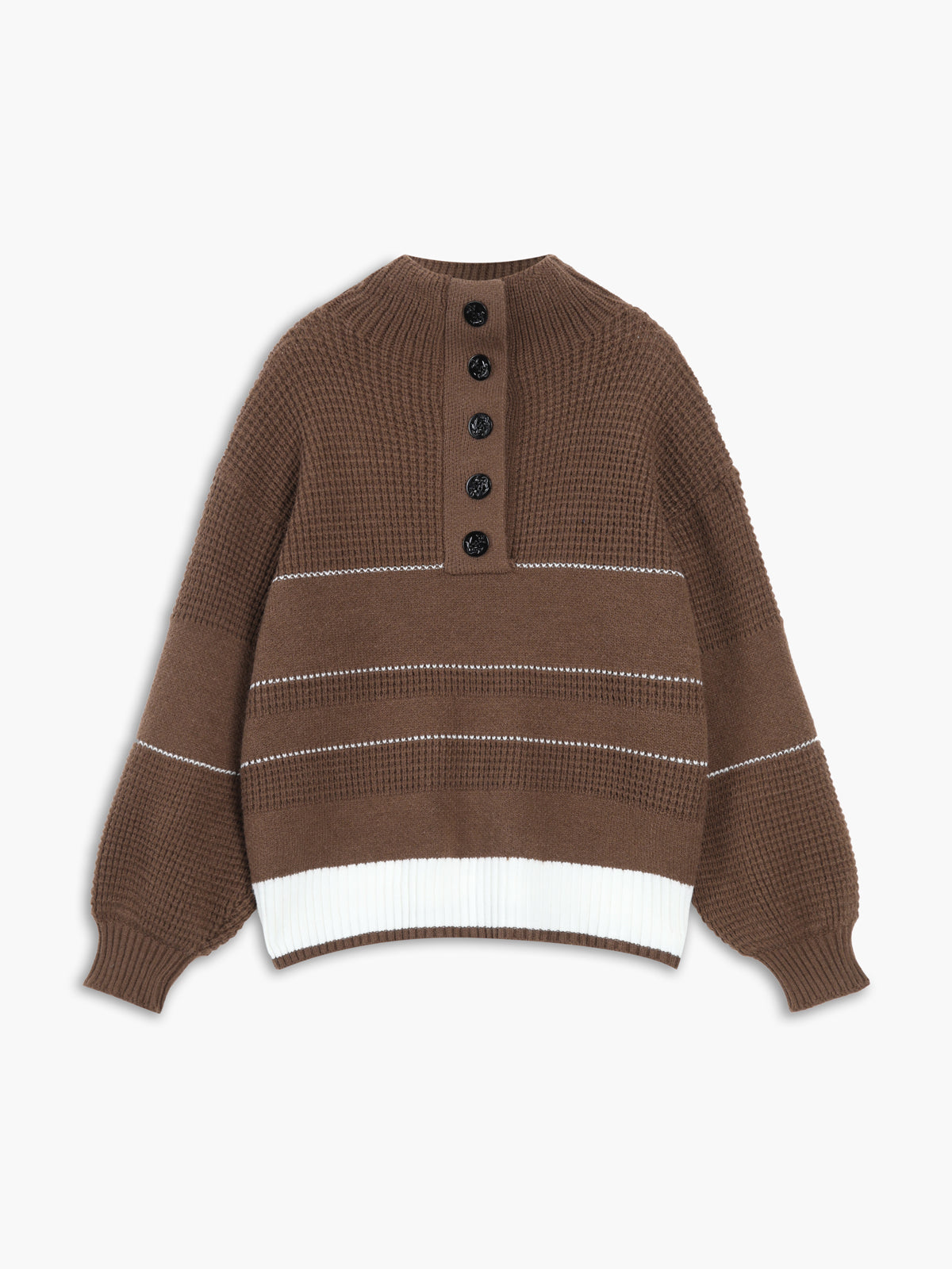 Mila Gebreide Sweater met Open Kraag