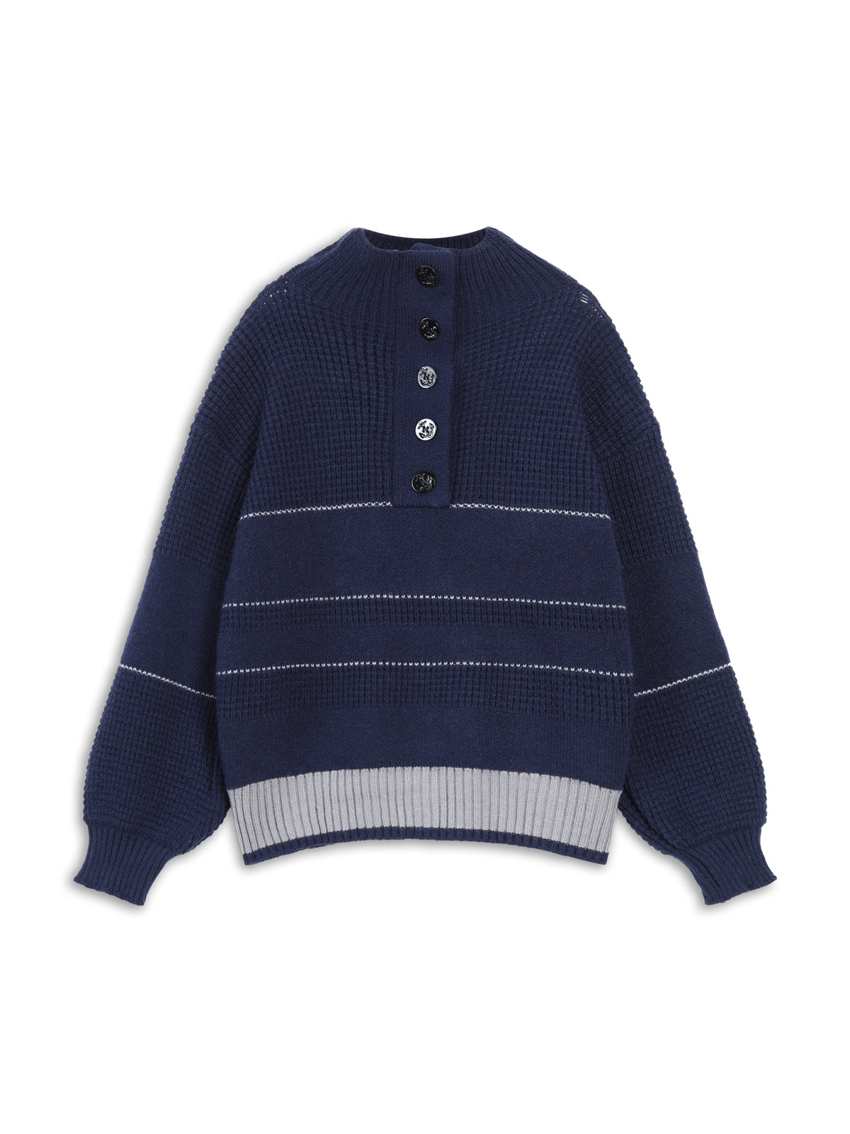 Mila Gebreide Sweater met Open Kraag