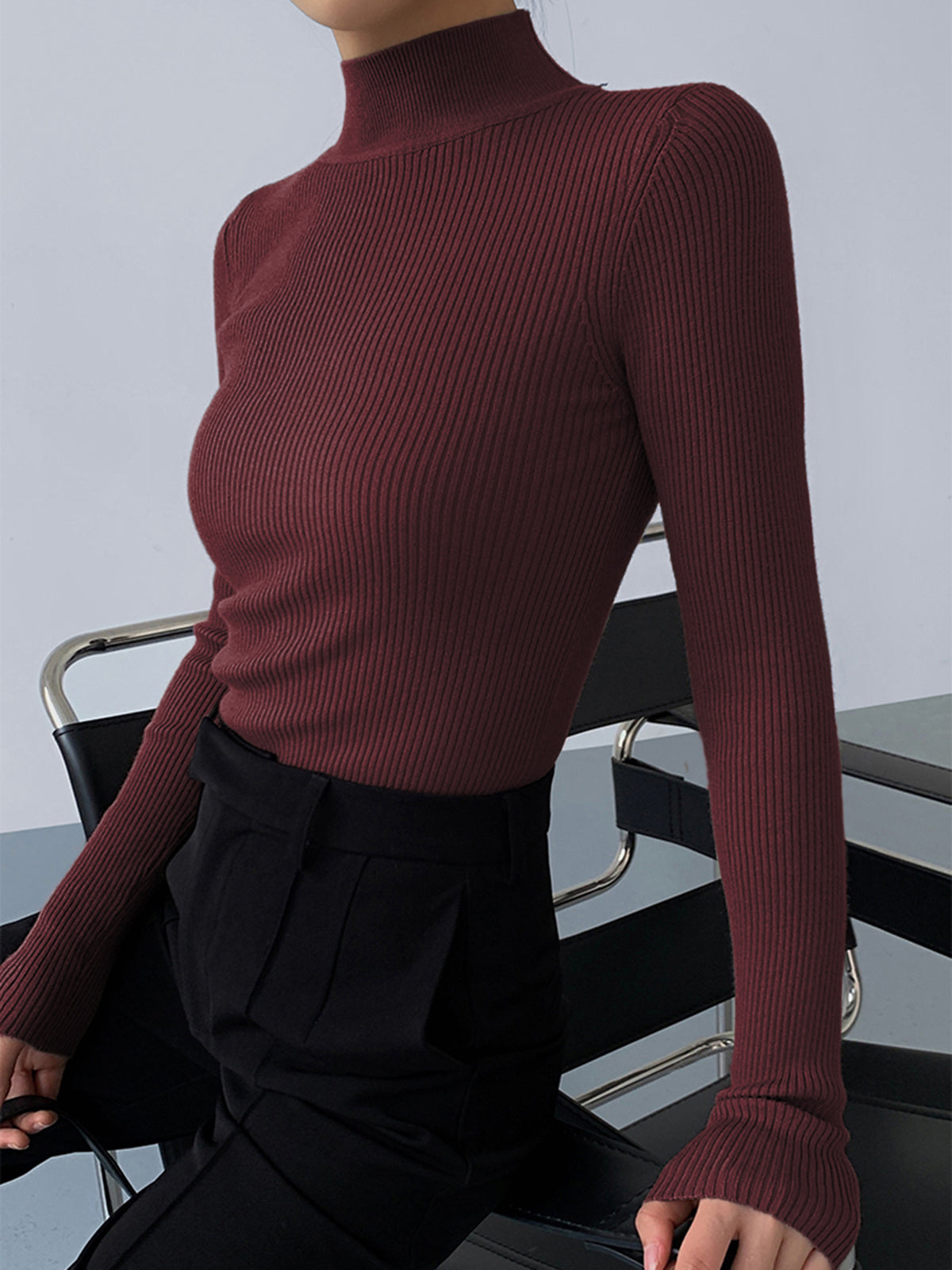Charlotte Luxe Ribbed Knit Sweater