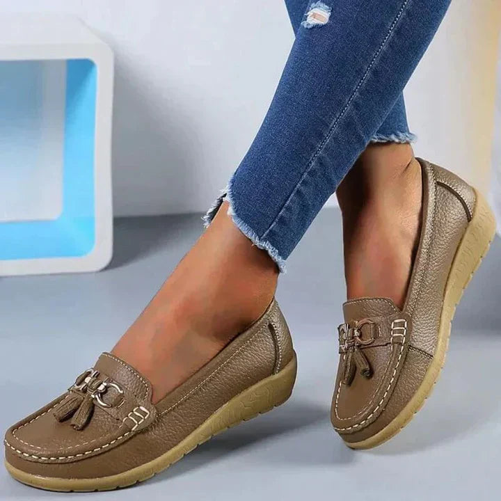 Lou – Elegante Comfortabele Leren Mocassins met Orthopedisch Voetbed