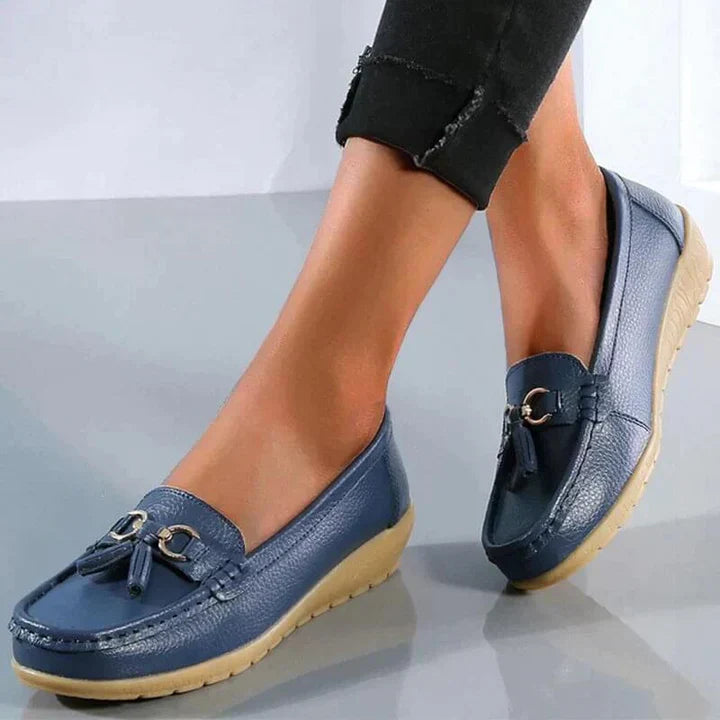 Lou – Elegante Comfortabele Leren Mocassins met Orthopedisch Voetbed