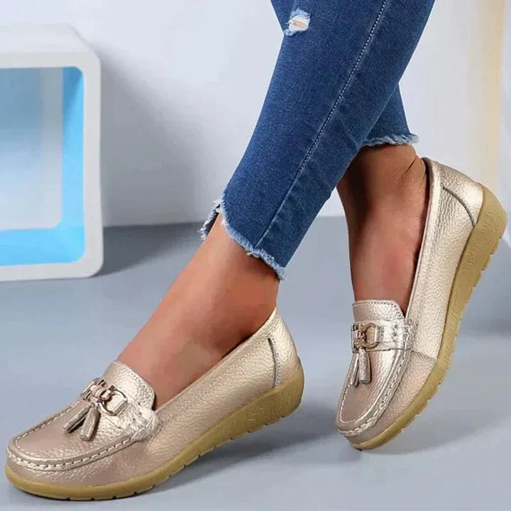 Lou – Elegante Comfortabele Leren Mocassins met Orthopedisch Voetbed