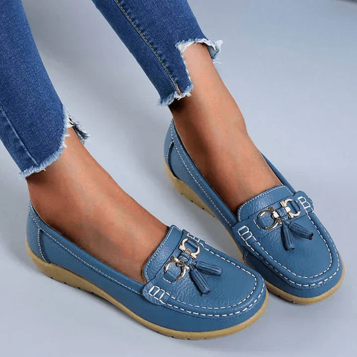 Lou – Elegante Comfortabele Leren Mocassins met Orthopedisch Voetbed