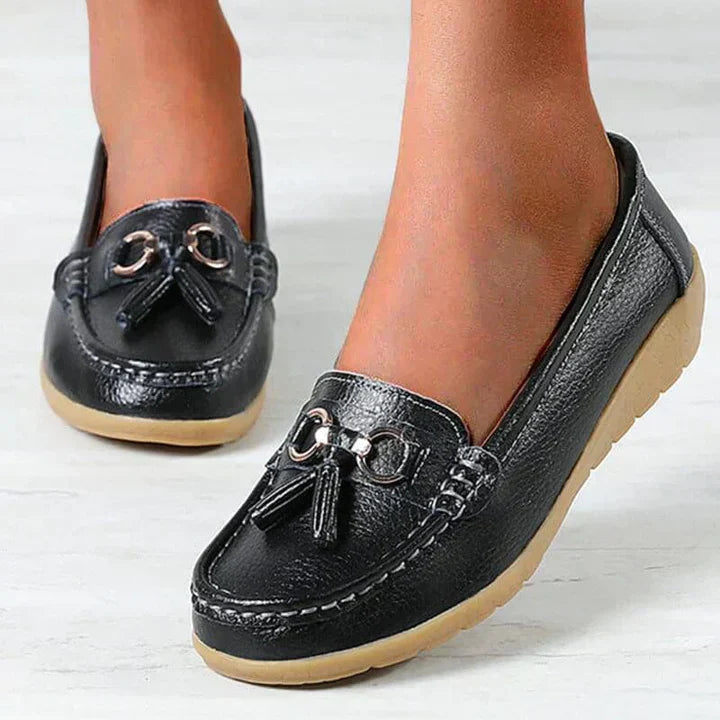 Lou – Elegante Comfortabele Leren Mocassins met Orthopedisch Voetbed
