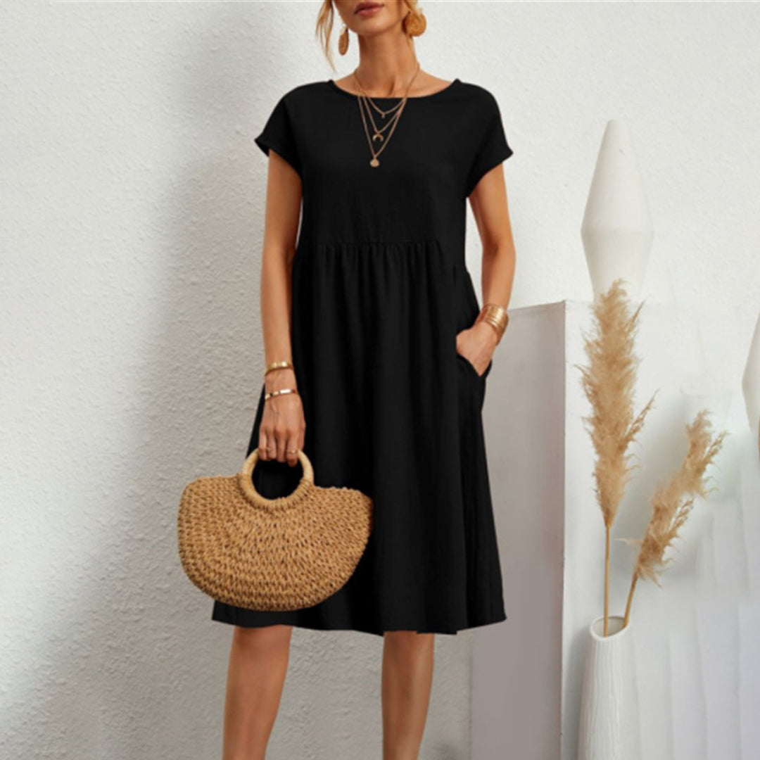 Lily Comfortabele Zomerse Katoenen Jurk met Losse Pasvorm