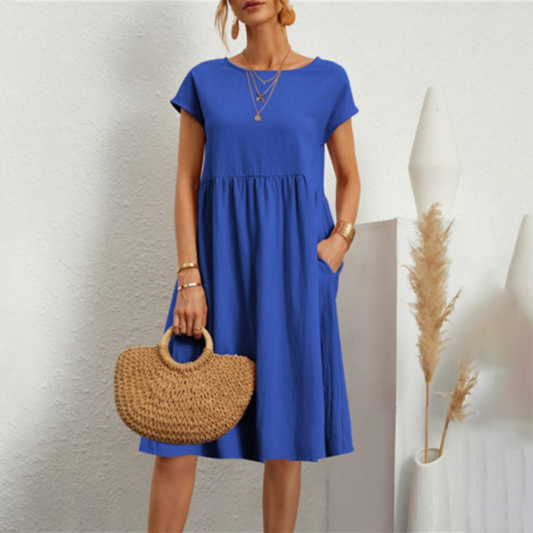 Lily Comfortabele Zomerse Katoenen Jurk met Losse Pasvorm