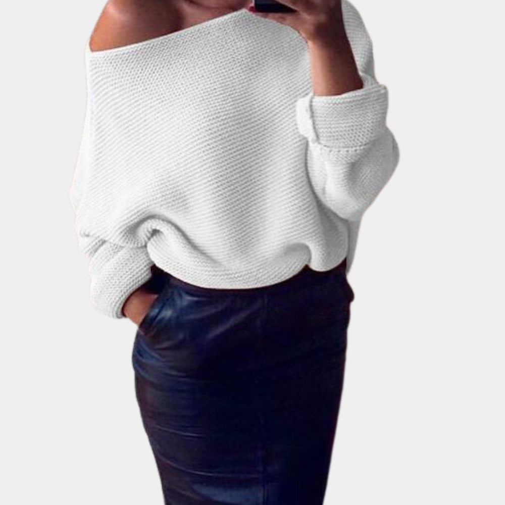 Mirka - Elegante Off-Shoulder Trui Voor Dames
