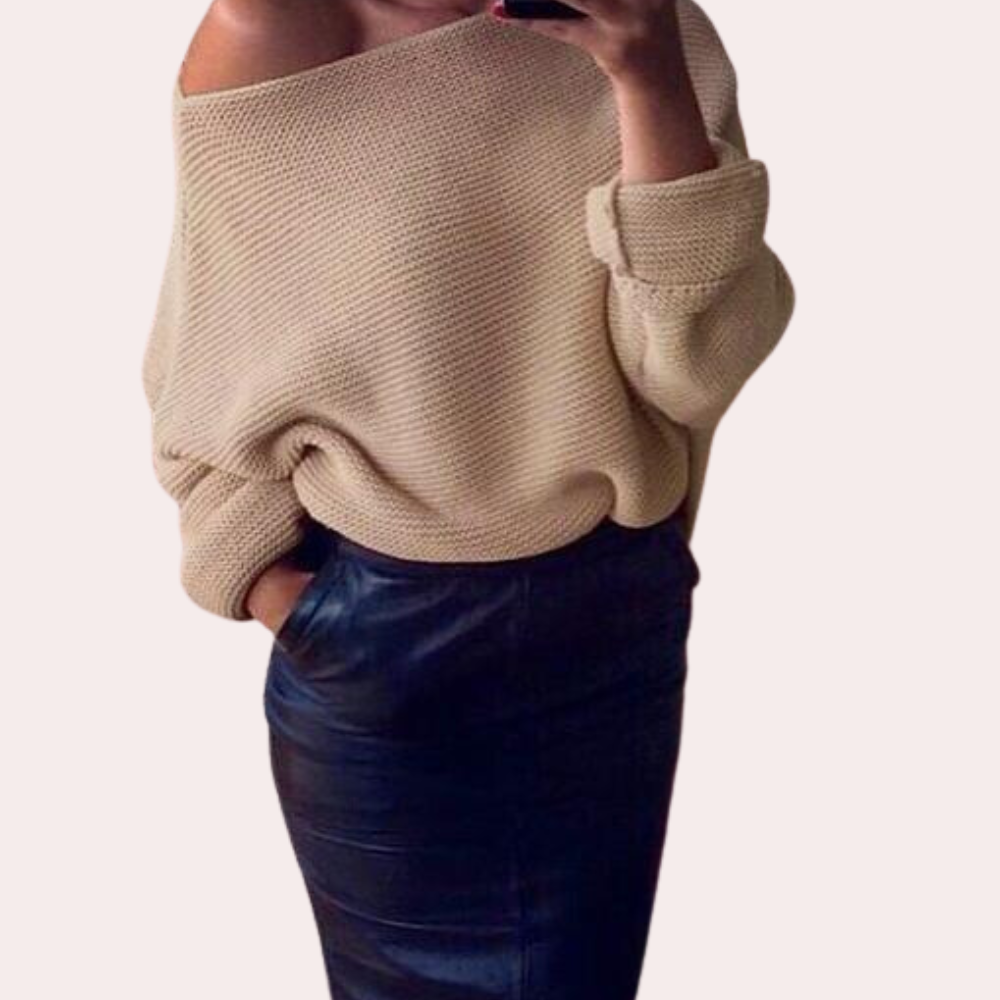 Mirka - Elegante Off-Shoulder Trui Voor Dames