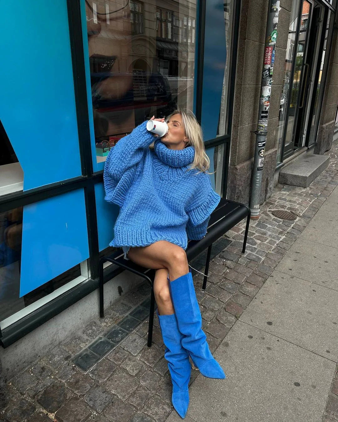 Emma Luxe Gebreide Trui met Hoge Kraag - Comfortabel en Warm voor de Koude Dagen