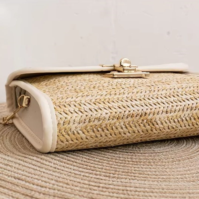 Lila - Boho Chic Straw Handbag