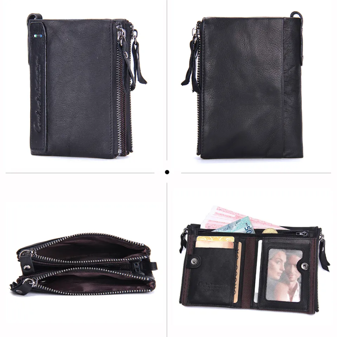 Luna Dubbele Rits Portemonnee | Compact en Elegant