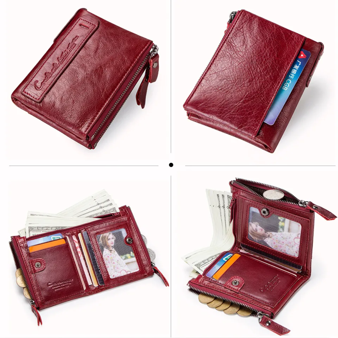 Luna Dubbele Rits Portemonnee | Compact en Elegant