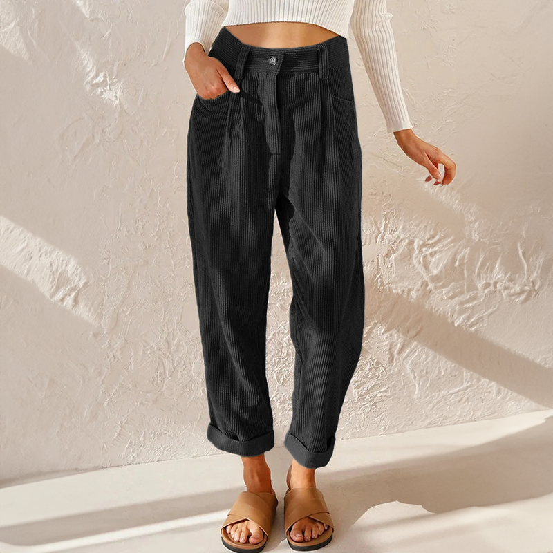 Emma Comfortabele Corduroy Broek – Tijdloze Stijl & Zacht Draagcomfort