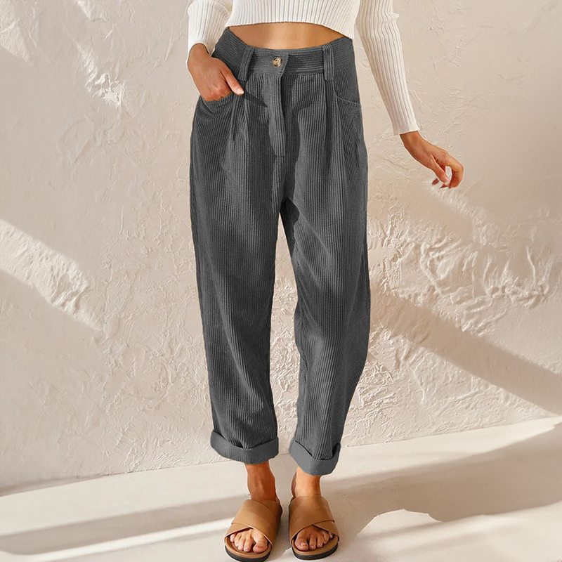 Emma Comfortabele Corduroy Broek – Tijdloze Stijl & Zacht Draagcomfort