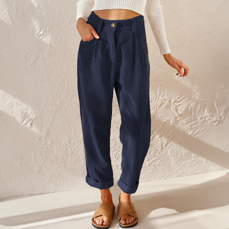 Emma Comfortabele Corduroy Broek – Tijdloze Stijl & Zacht Draagcomfort