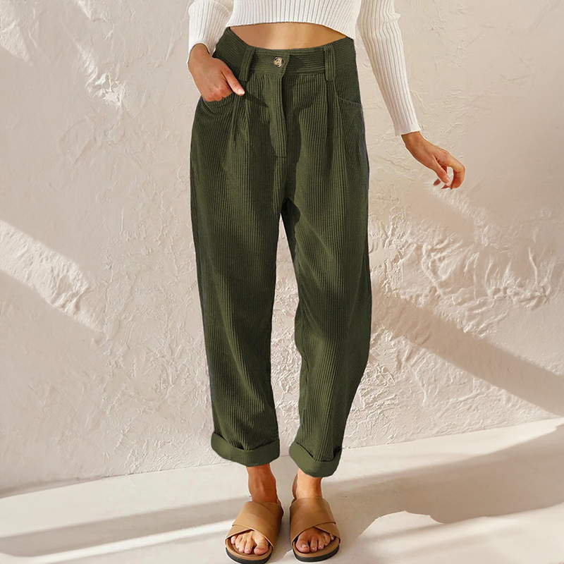 Emma Comfortabele Corduroy Broek – Tijdloze Stijl & Zacht Draagcomfort