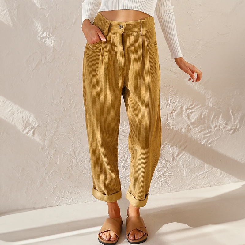 Emma Comfortabele Corduroy Broek – Tijdloze Stijl & Zacht Draagcomfort