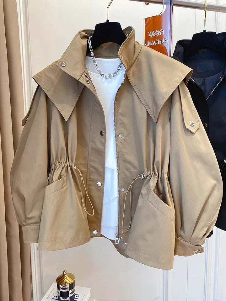 Liv Luxe Peplum Trench Coat