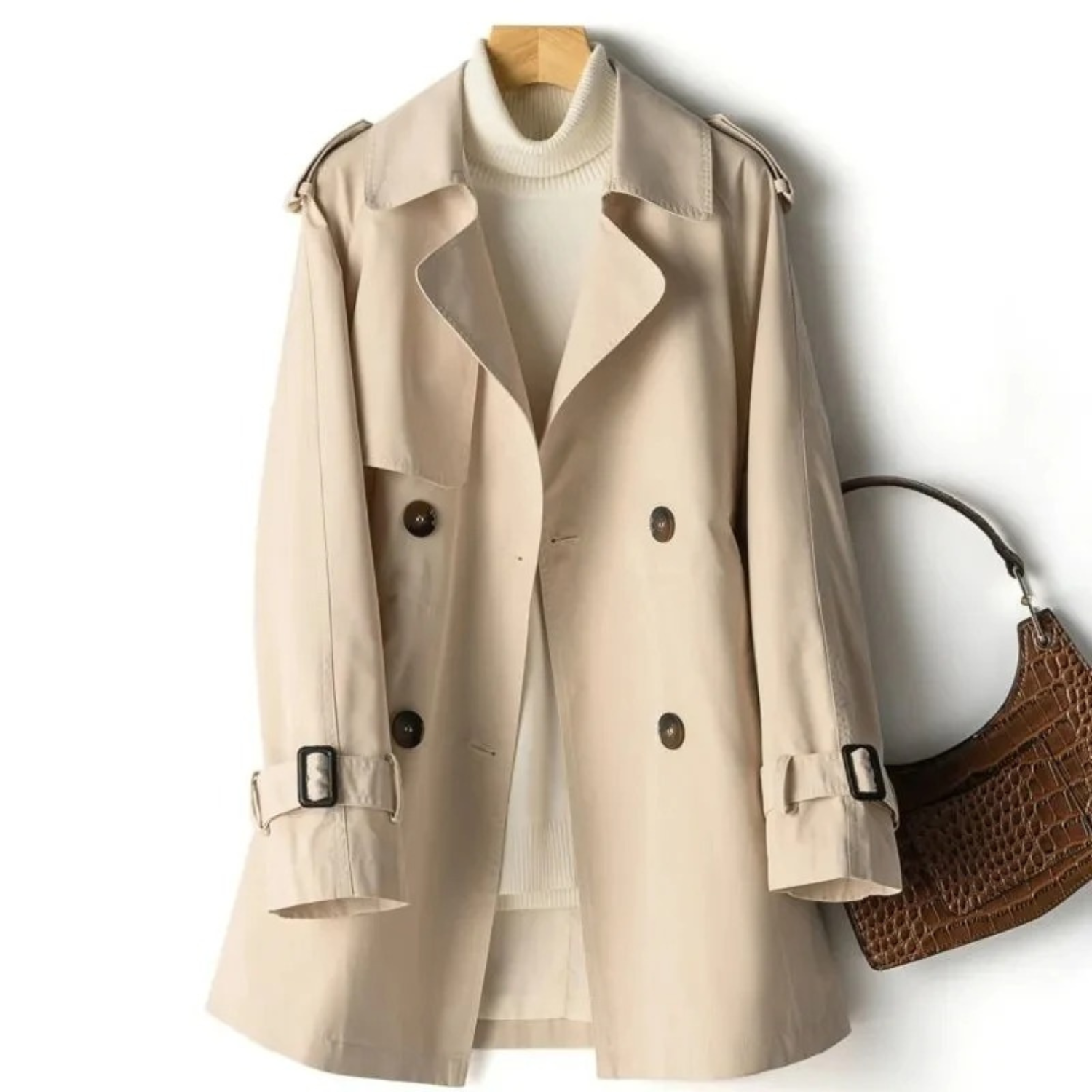 Fiora Luxe Trenchcoat voor Dames - Elegantie en Comfort in Één