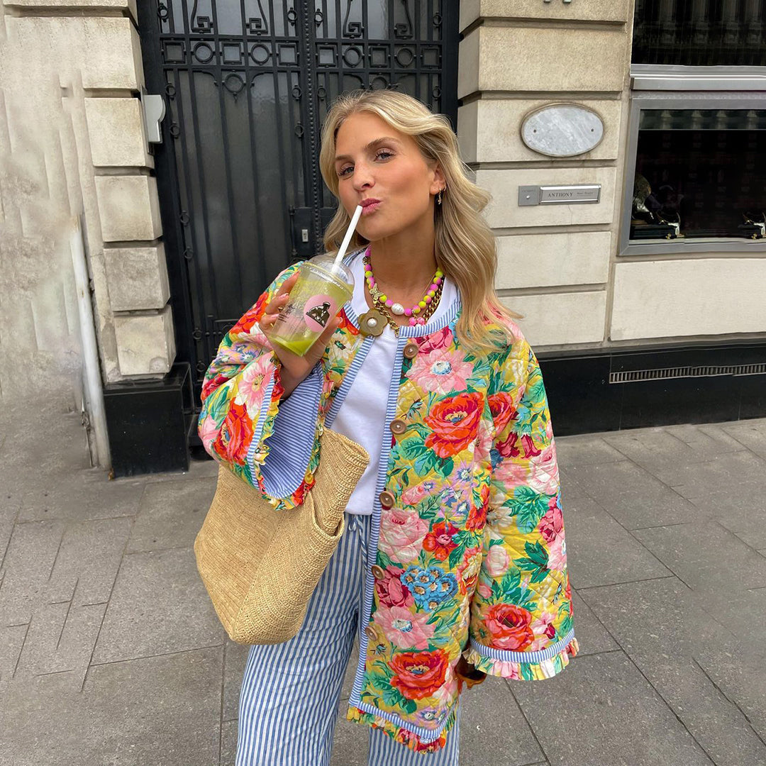 Fleur Boho Jas – Kleurrijke en Unieke Stijl