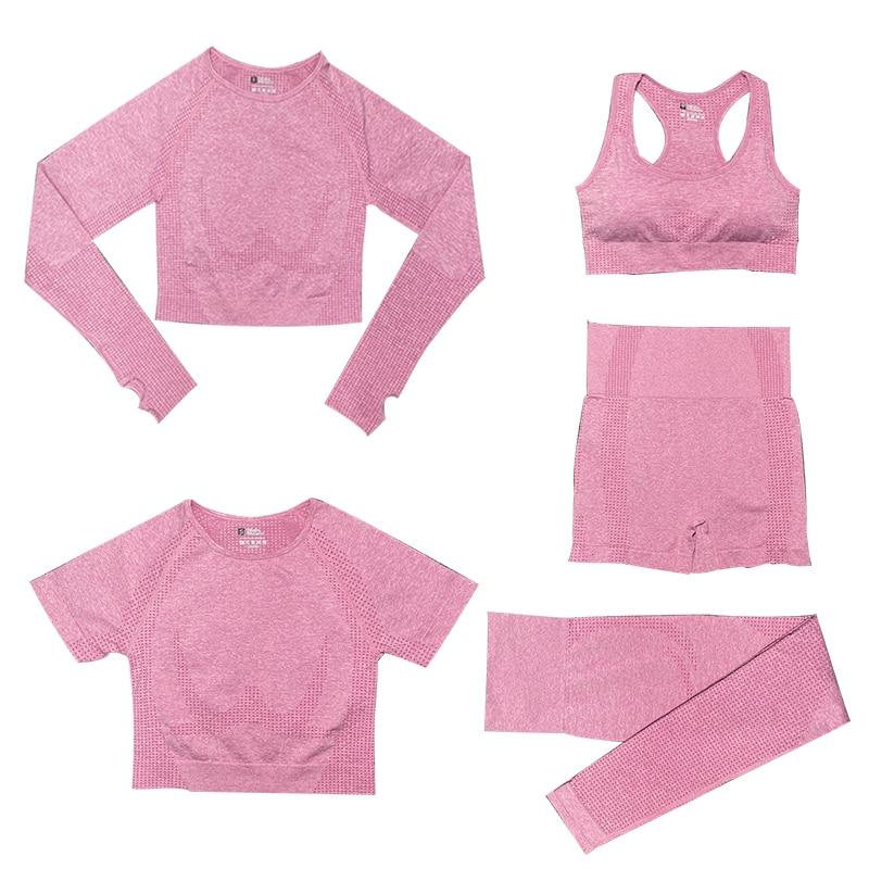 Lara Gymfit Set - 5-delige Sport Set | High-Waist Dames Top & Leggings