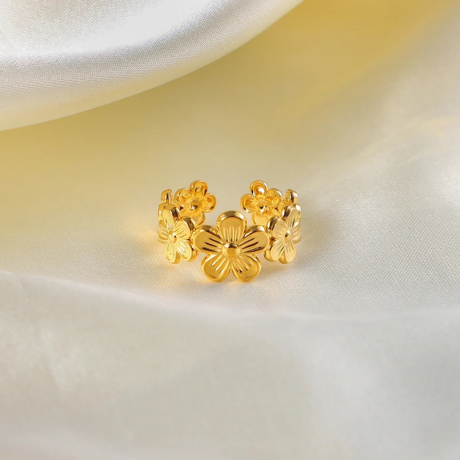 Bloemen Ring - Goud