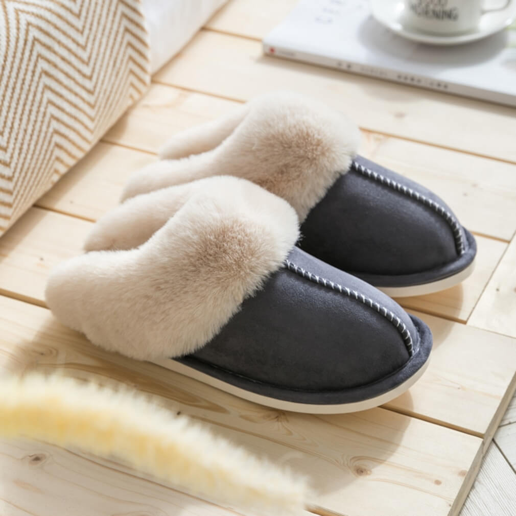 Zara Luxe Fluffy Pantoffels - Comfortabele Slip-ons met Faux Fur