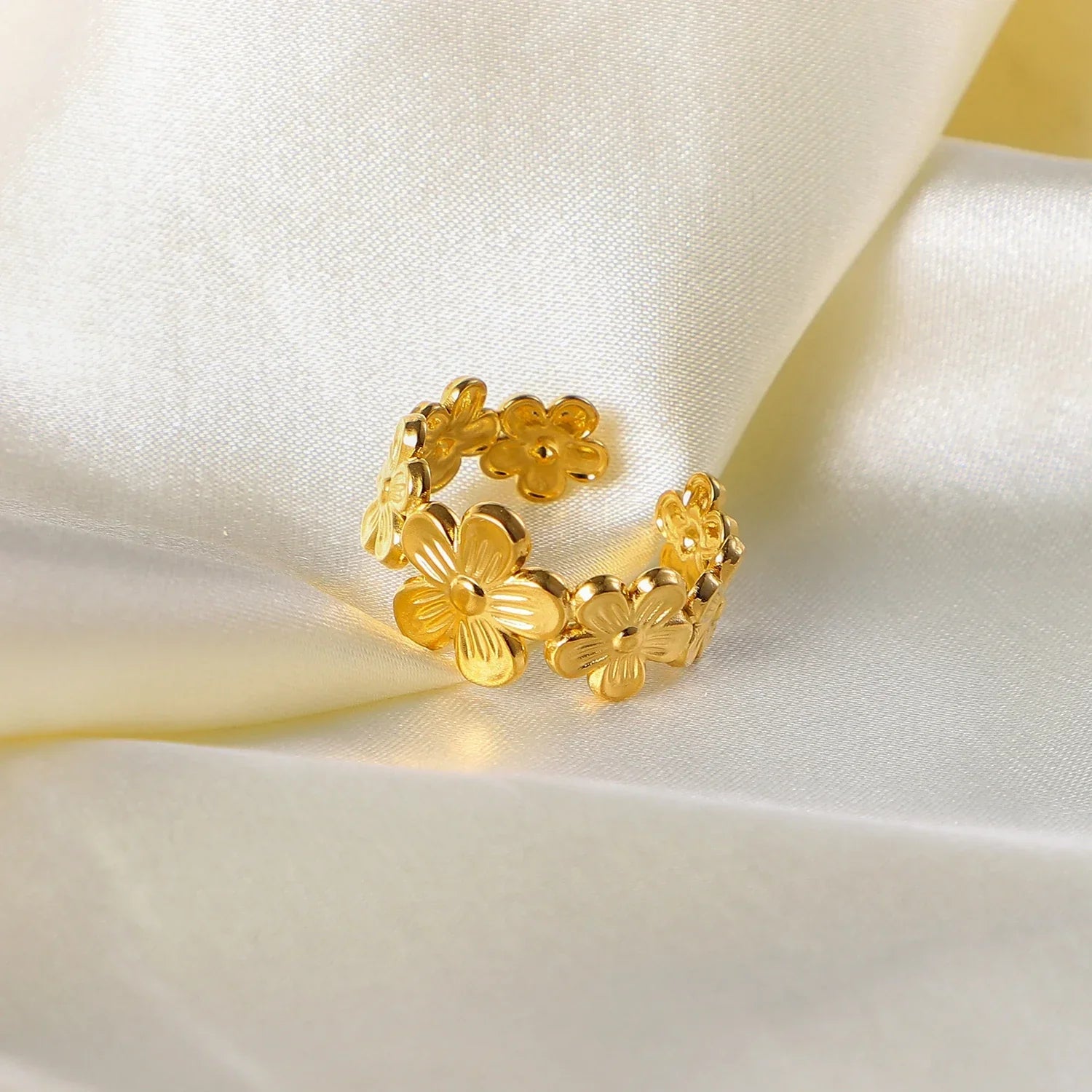 Bloemen Ring - Goud