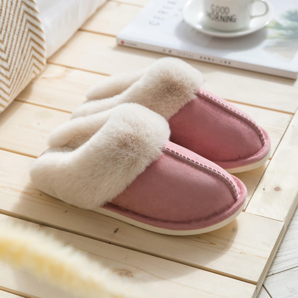 Zara Luxe Fluffy Pantoffels - Comfortabele Slip-ons met Faux Fur