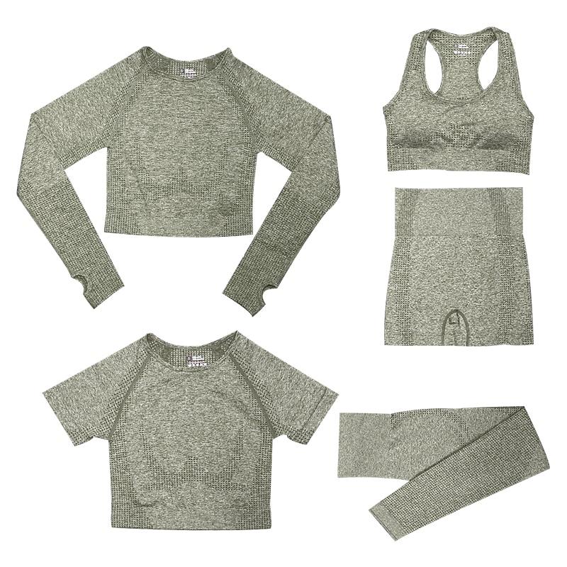 Lara Gymfit Set - 5-delige Sport Set | High-Waist Dames Top & Leggings