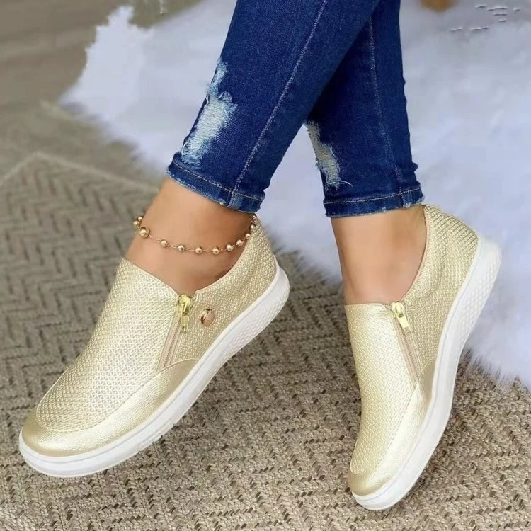Violet | Comfortabele Luchtige Trainers met Ritssluiting
