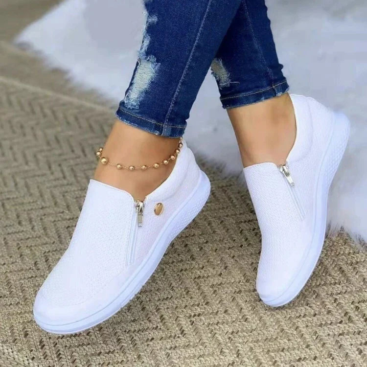 Violet | Comfortabele Luchtige Trainers met Ritssluiting