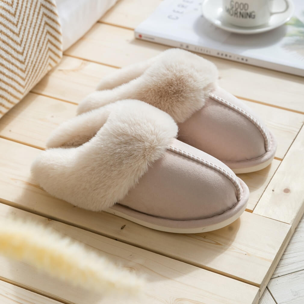 Zara Luxe Fluffy Pantoffels - Comfortabele Slip-ons met Faux Fur