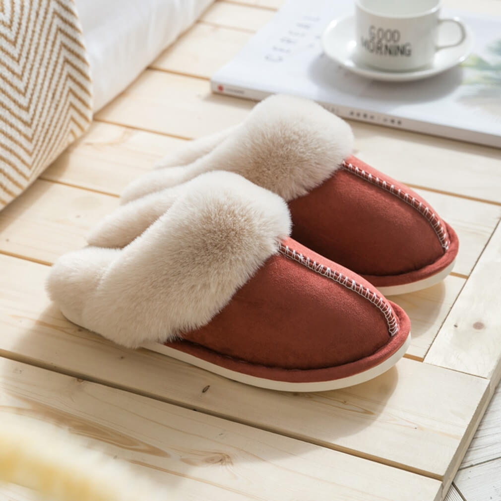 Zara Luxe Fluffy Pantoffels - Comfortabele Slip-ons met Faux Fur