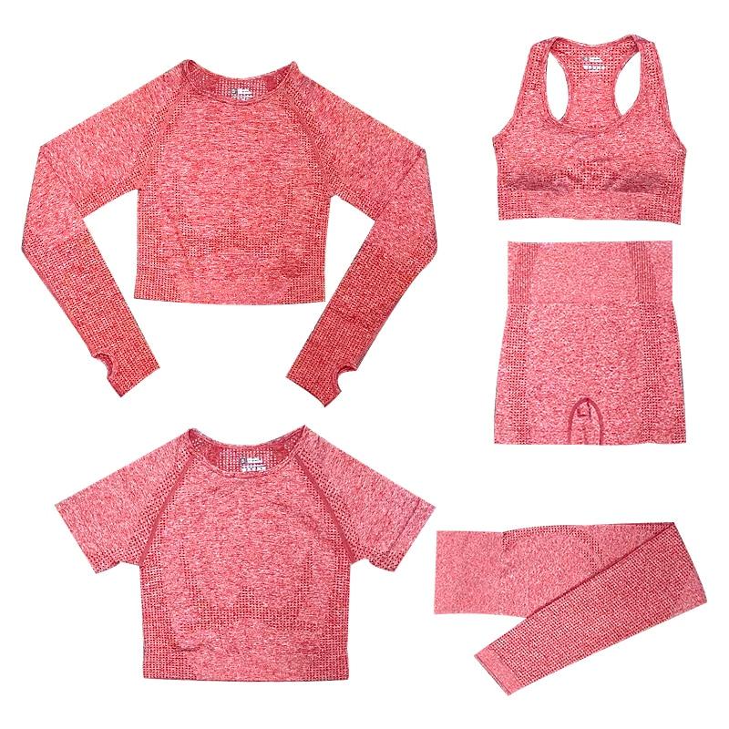 Lara Gymfit Set - 5-delige Sport Set | High-Waist Dames Top & Leggings