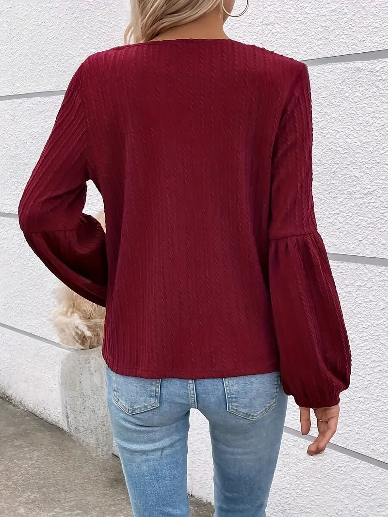 Charlotte Comfortabele Ronde Hals Blouse