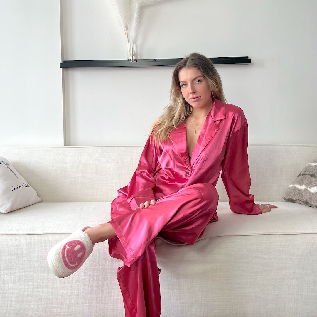 Cassy Luxe Zijde Satijnen Pyjama Set voor Dames