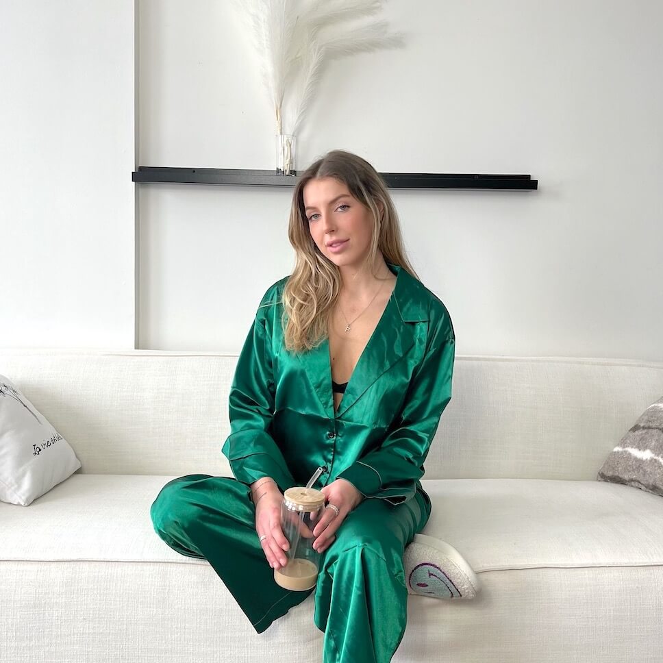 Cassy Luxe Zijde Satijnen Pyjama Set voor Dames