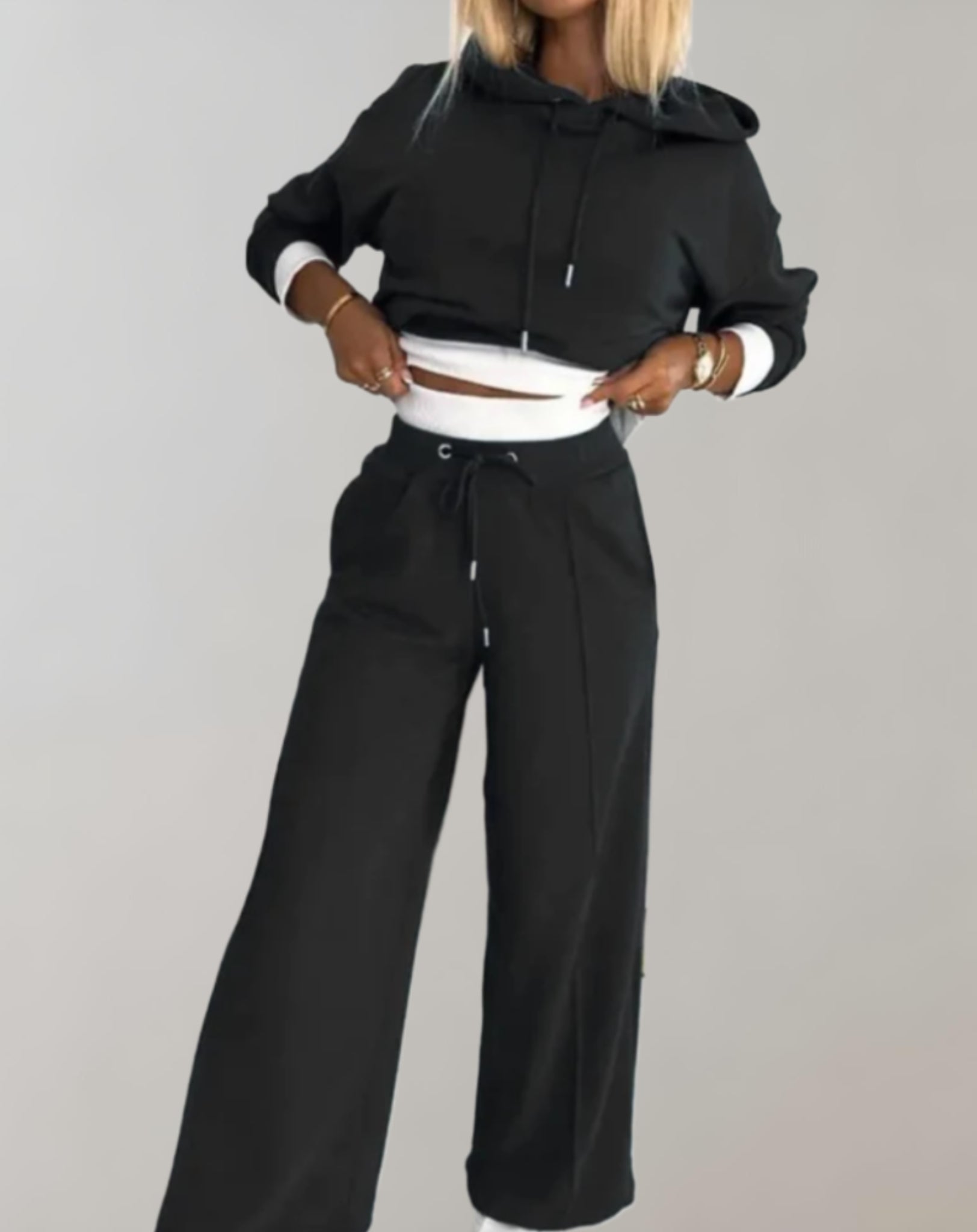 Vera Tweedelige Set | Stijlvolle Hoodie met Wijde Broek