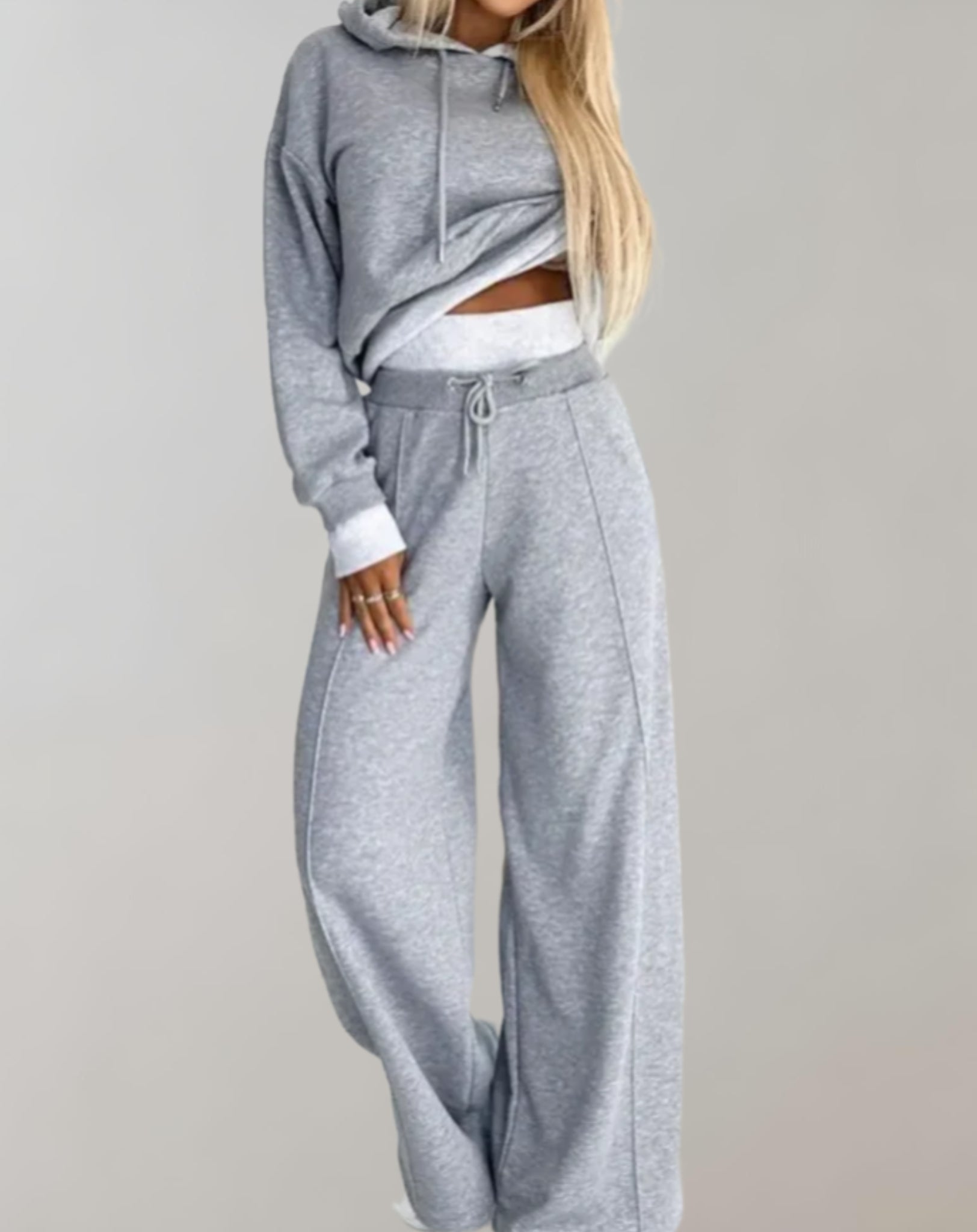 Vera Tweedelige Set | Stijlvolle Hoodie met Wijde Broek