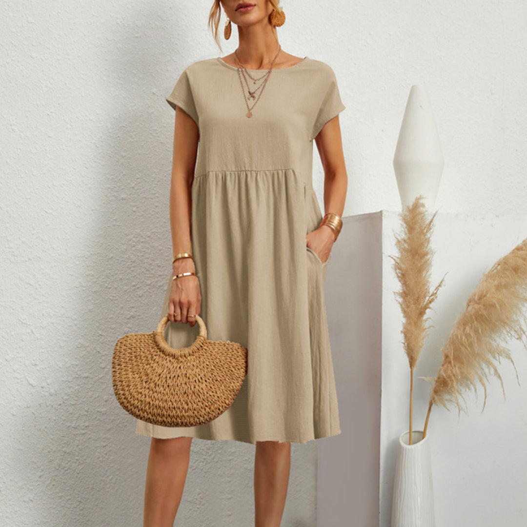 Lily Comfortabele Zomerse Katoenen Jurk met Losse Pasvorm