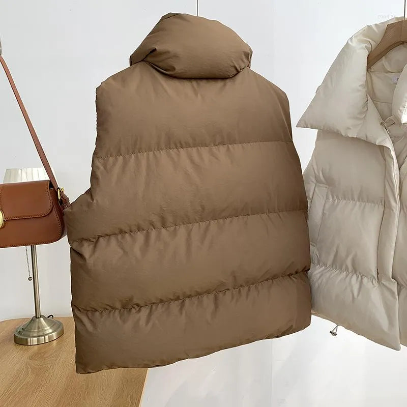 Elise Gewatteerde Bodywarmer met Hoge Kraag