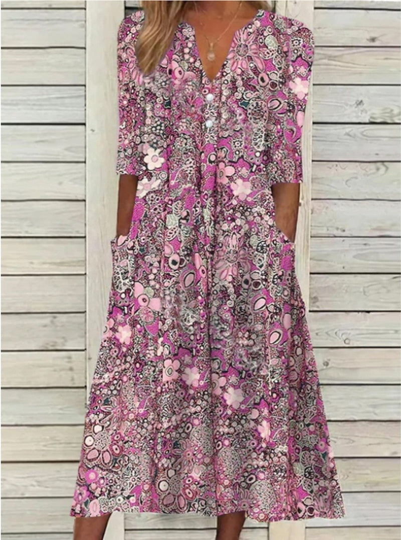 Anastasia Elegante Zomerjurk met Flatterende Pasvorm en Tijdloze Stijl